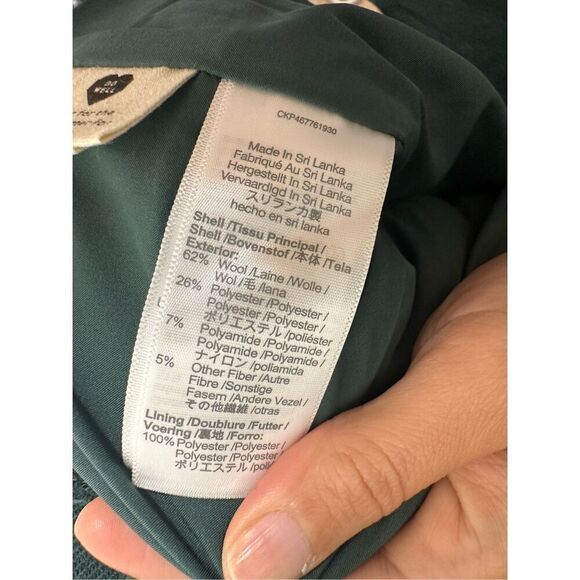 Madewell Women Plus Size Green Brushed Oversized Dorset Blazer Wool Blend - Picture 10 of 13